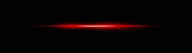 warm red horizontal light beam with a soft glow and gentle fade intense illumination across a dark background ideal for creating a dramatic lighting effect