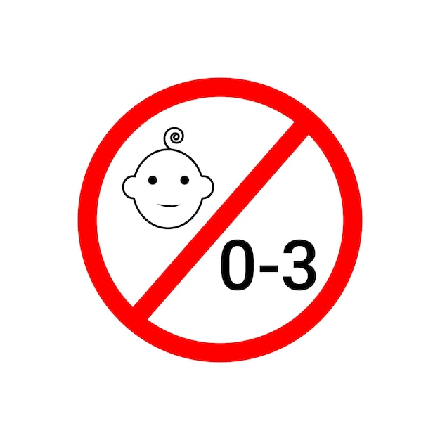 Warning Sign Not Suitable for Children Under 3 Years Old