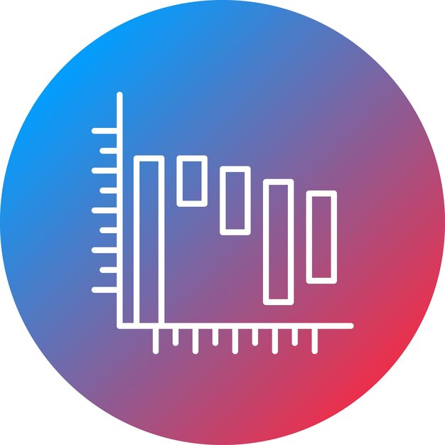 waterfall graph icon vector image can be used for infographic