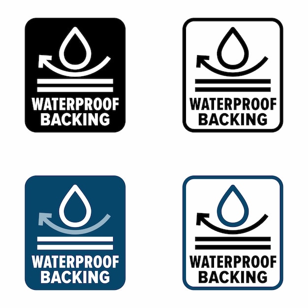 waterproof backing vector information sign