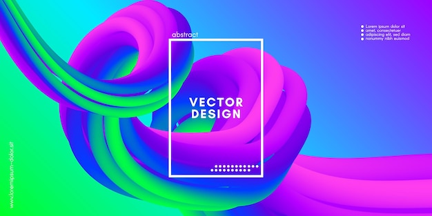 wave abstract dynamic background with 3d liquid shape