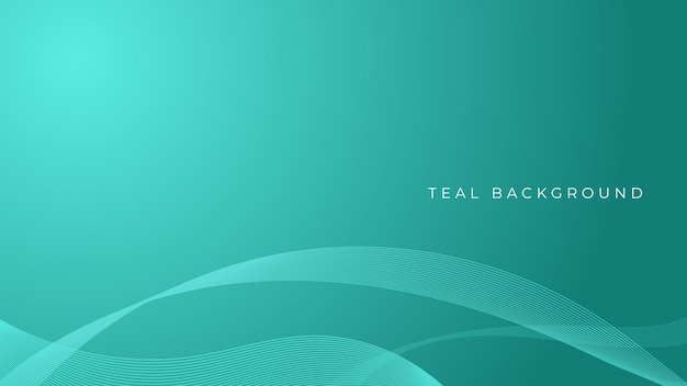 wave abstract teal background with dynamic curve and ligth