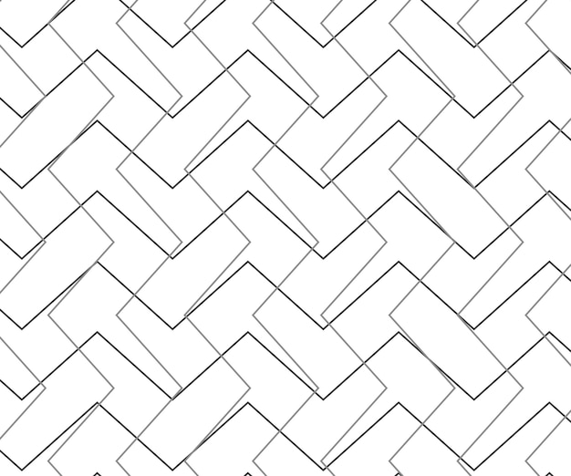 Wave line and wavy zigzag pattern line