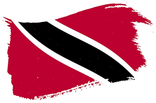 Waving Grunge Flag of Trinidad and Tobago Vector Illustration