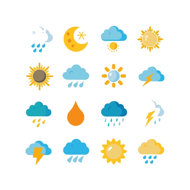 weather icon set collection for websites and mobile applications