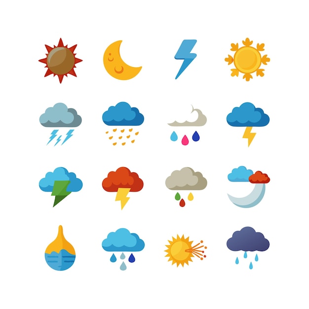weather icon set collection for websites and mobile applications