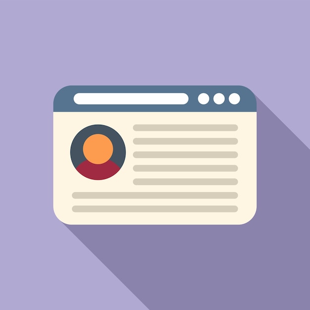 web care patient icon flat vector computer record report profile