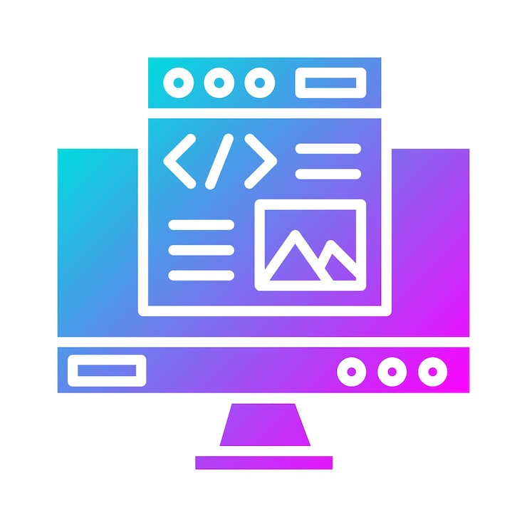 Vektor web design vector icon can be used for coding and development iconset