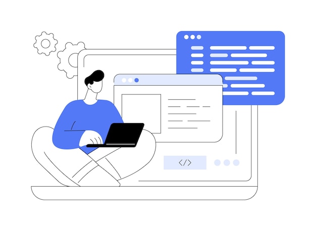 Web development abstract concept vector illustration