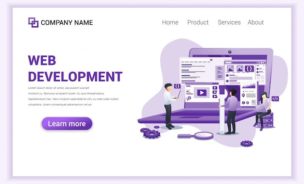 web development programmers  landing page