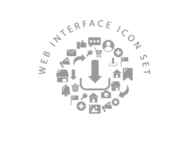 Web interface icon set design