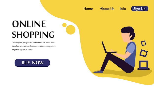 web page design templates for online shopping and digital marketing. modern vector illustration concepts for website and mobile website development
