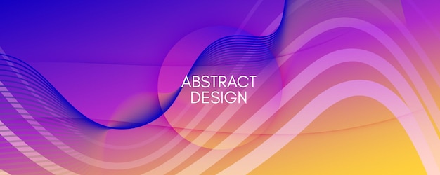 web page template with fluid shapes geometric elements and grad