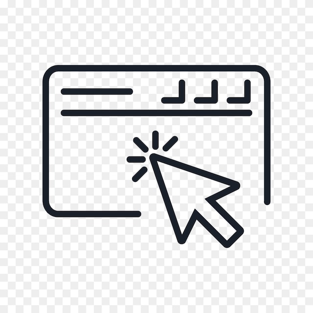 Web search concept outline icon
