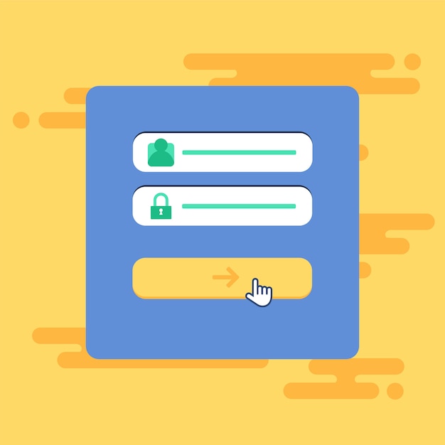 web template of computer login form