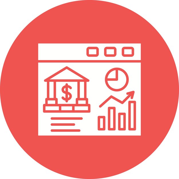 website analytics icon vector image can be used for banking and finance