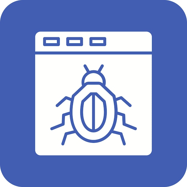 website bug icon vector image can be used for networking and data sharing