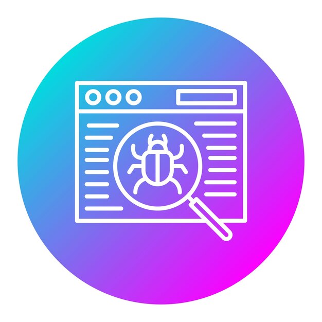 website bug vector icon can be used for coding and development iconset