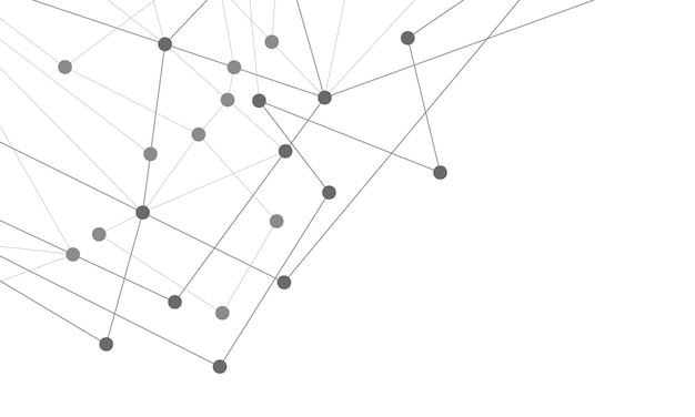 Website header or banner design with abstract geometric background and connecting dots and lines
