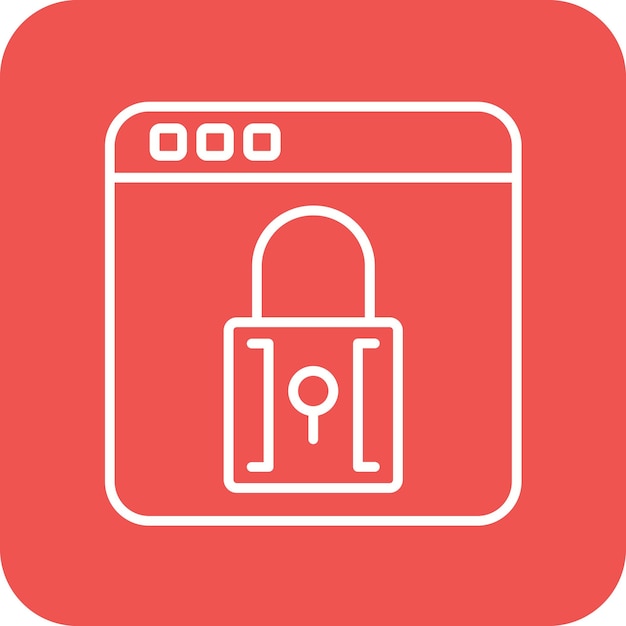 website locked icon vector image can be used for shopping and ecommerce