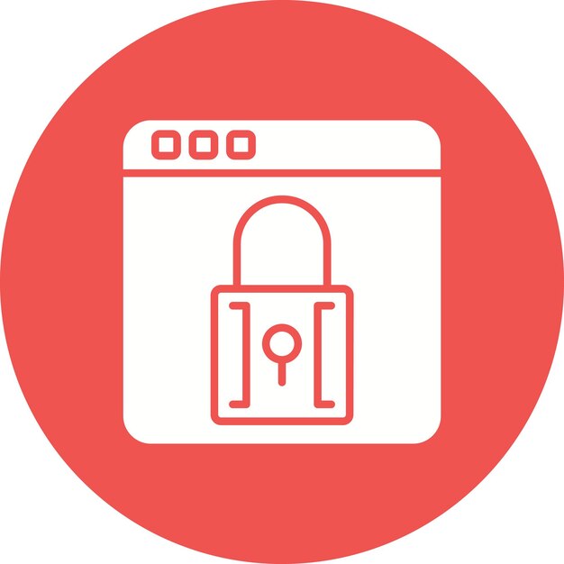 website locked icon vector image can be used for shopping and ecommerce