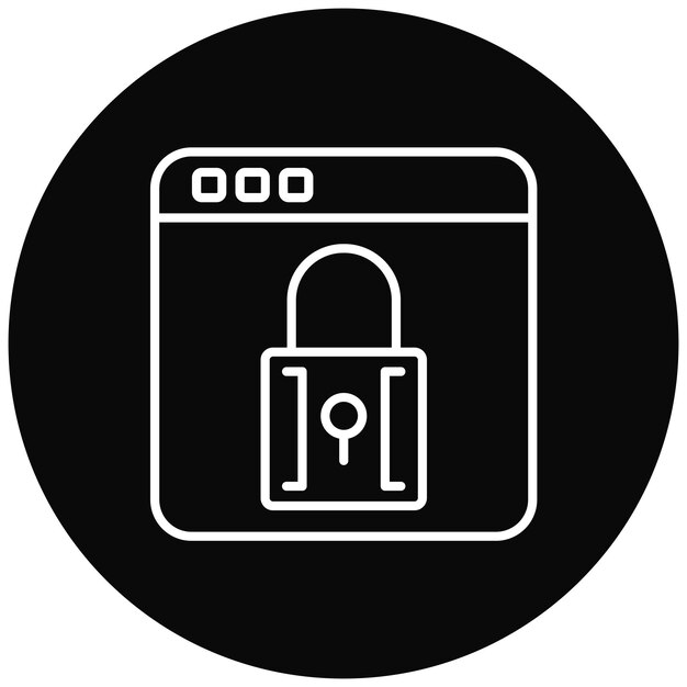website locked icon vector image can be used for shopping and ecommerce
