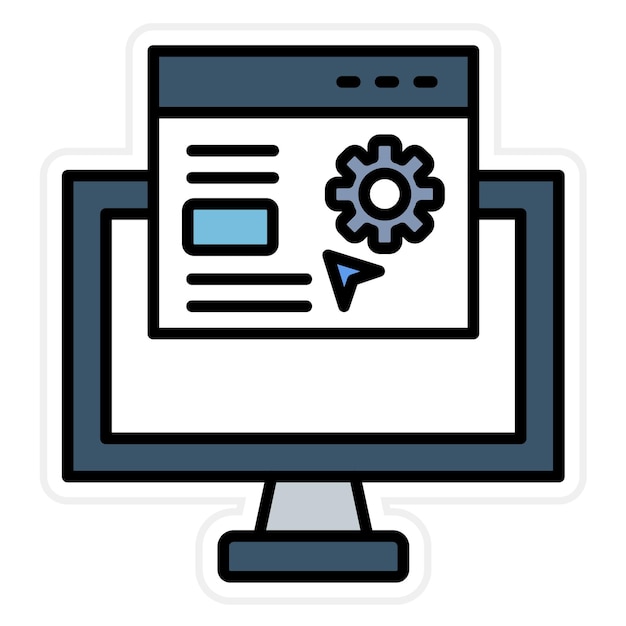 website settings icon vector image can be used for seo and sem