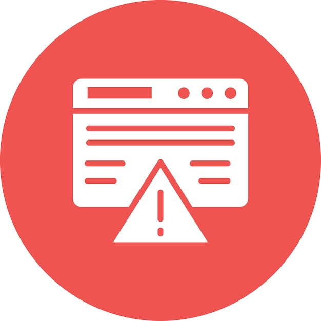 website warning vector icon illustration of seo and sem iconset