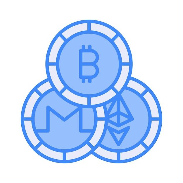 Well designed icon of altcoin cryptocurrency coins vector design