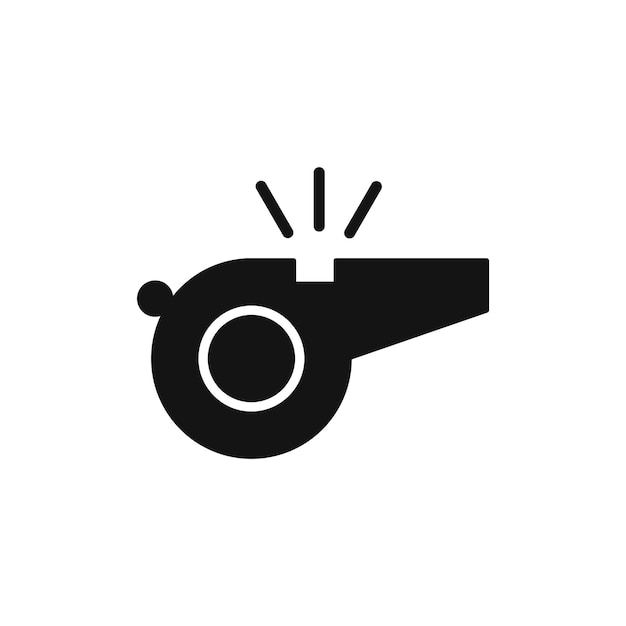 whistle icon symbol on white background