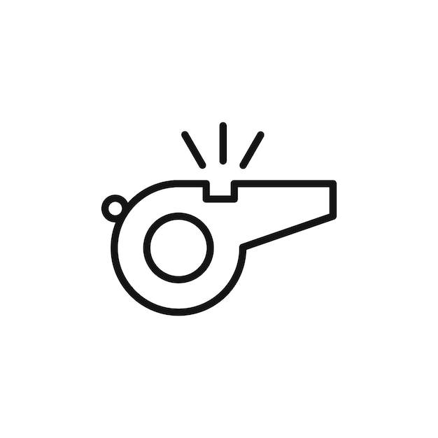 whistle icon symbol on white background