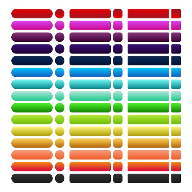 White and blue button in neomorphism style