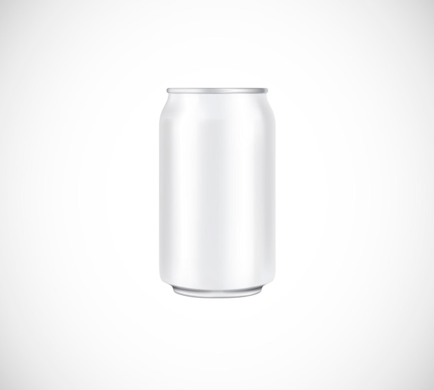 white can front view can vector visual 330 ml for beer lager alcohol soft drinks soda advertising