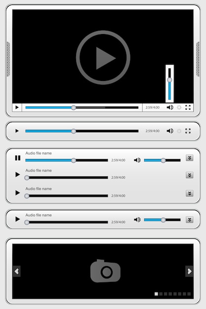 White interface for media player