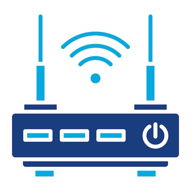 Wifi Router Duotone Illustration