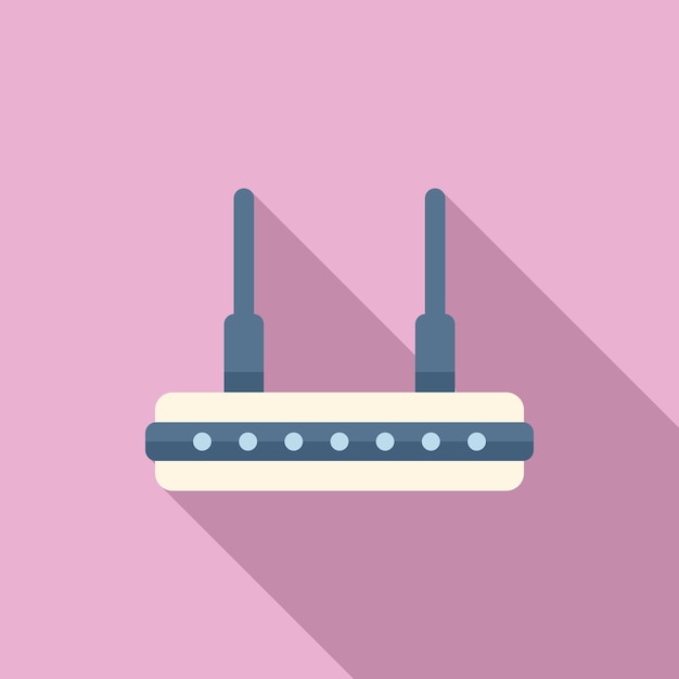 Wifi router icon flat vector Interface button Email app