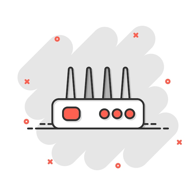 wifi router icon in flat style broadband vector illustration on white isolated background internet connection business concept