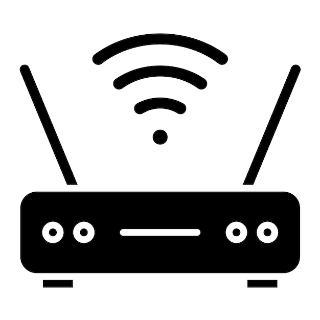 Wifi Router Vector Illustration Style