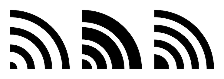Vektor wifi signal icon set