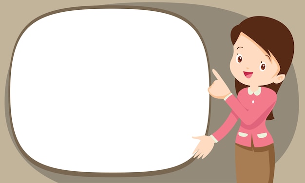 Woman present with empty space