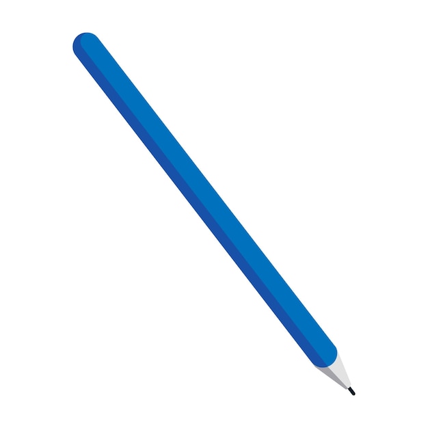 Wooden color pencils flat illustration on white background