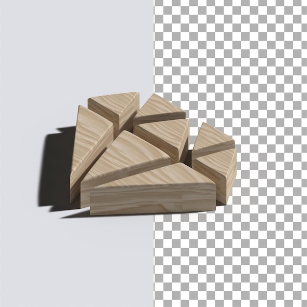 Wooden Gem or Diamond Icon for Versatile Business Use