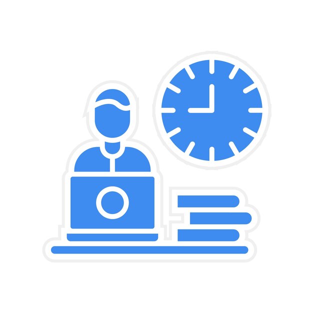 work habits icon vector image can be used for home based business