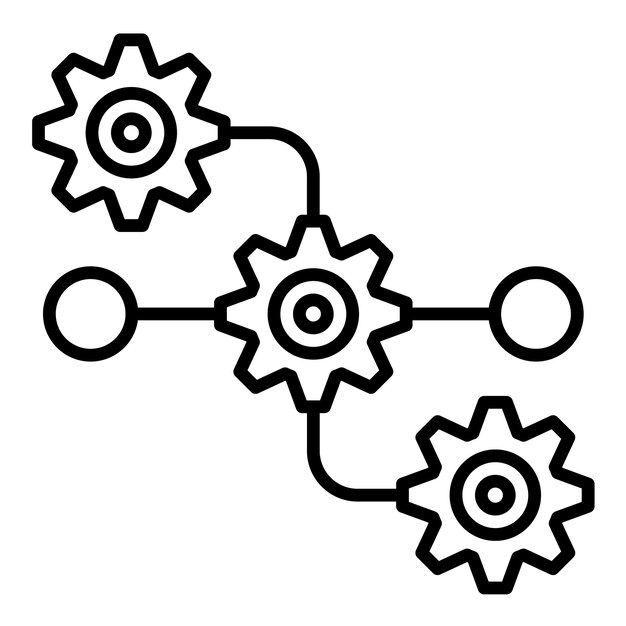 Workflow Process Line Illustration