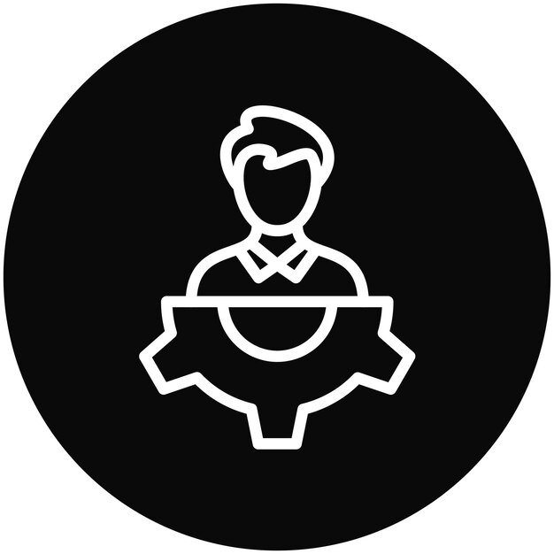 workforce vector icon illustration of gig economy iconset