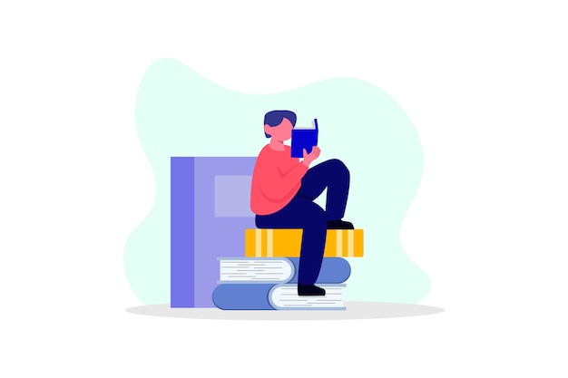world book day flat design illustration