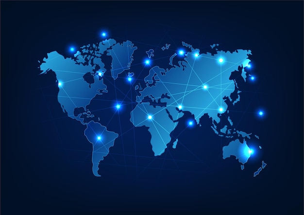 world map technology background with stock graph it represents the worlds economy that is