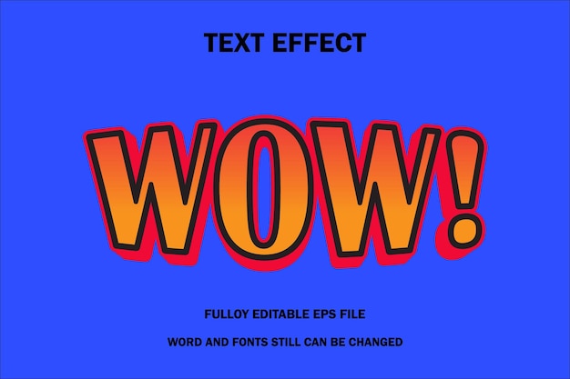 wow 3d bold text effect template design 3d editable text