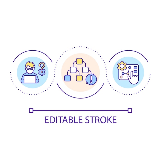 Writing errorfree code loop concept icon