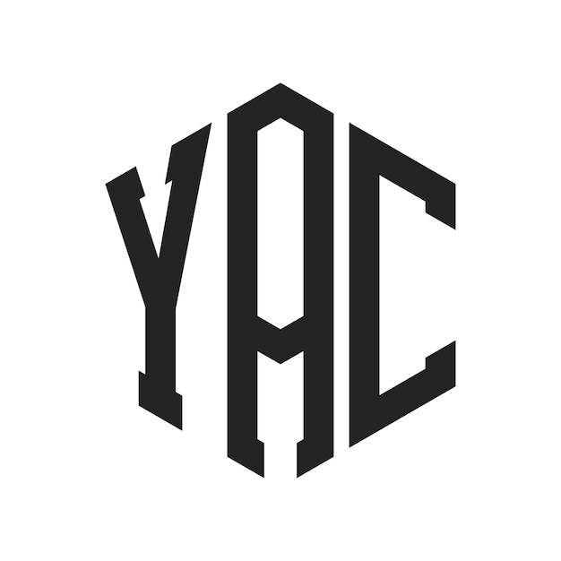YAC Logo Design Initial Letter YAC Monogram Logo using Hexagon shape